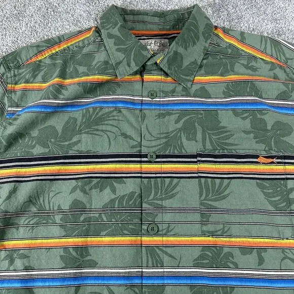 Salt Life Men's Button Down Live Salty Hawaii Shirt Shirt Sleeve Size Large - Picture 3 of 15